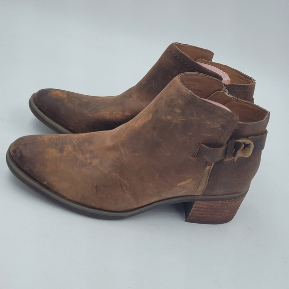 Korks by Kork-Ease Sonya Brown Leather Ankle Boots Size 10 - Picture 10 of 15